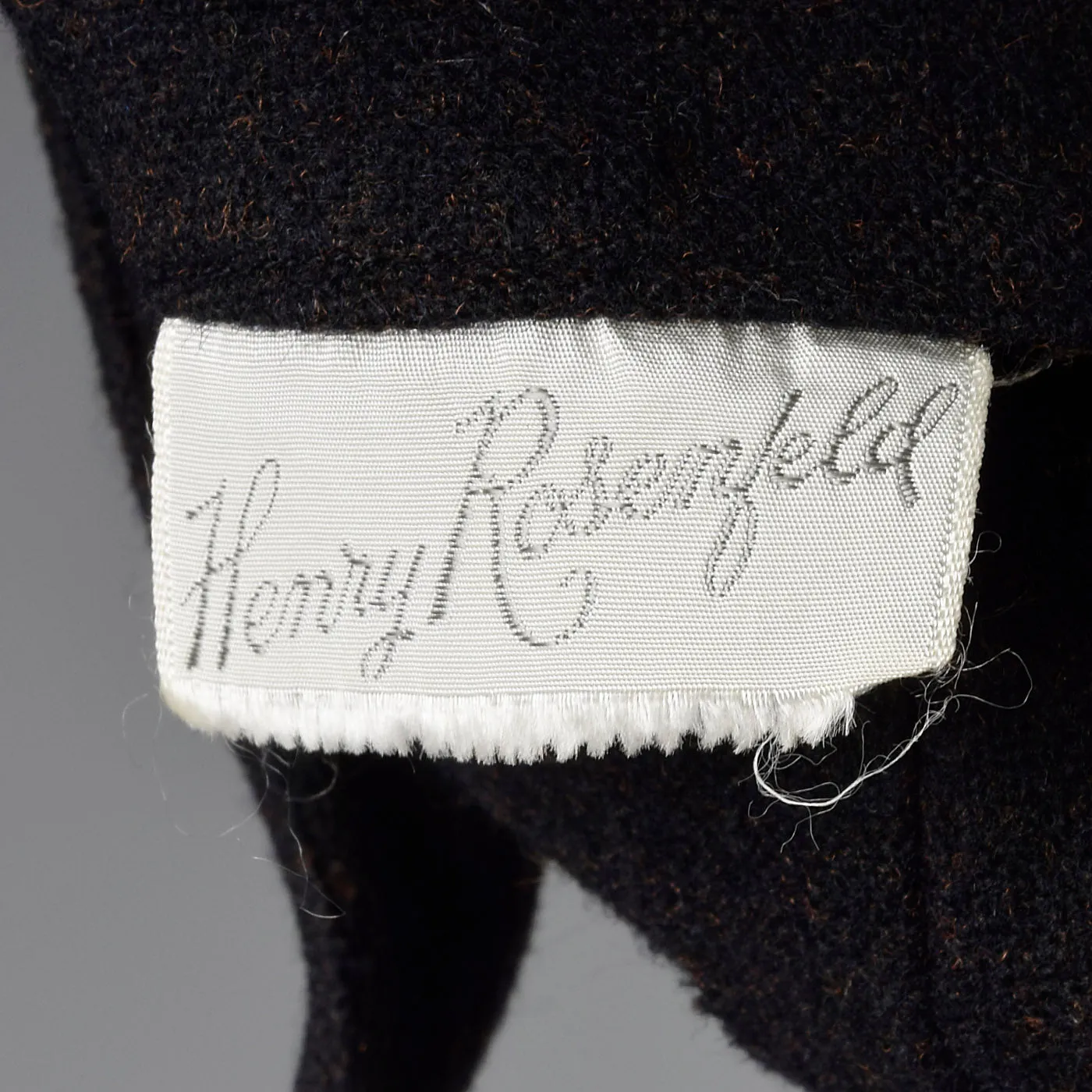 1950s Brown and Black Wool Jumper Dress