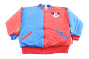 90's Mickey & Co. Reversible Bomber Zip Up Jacket