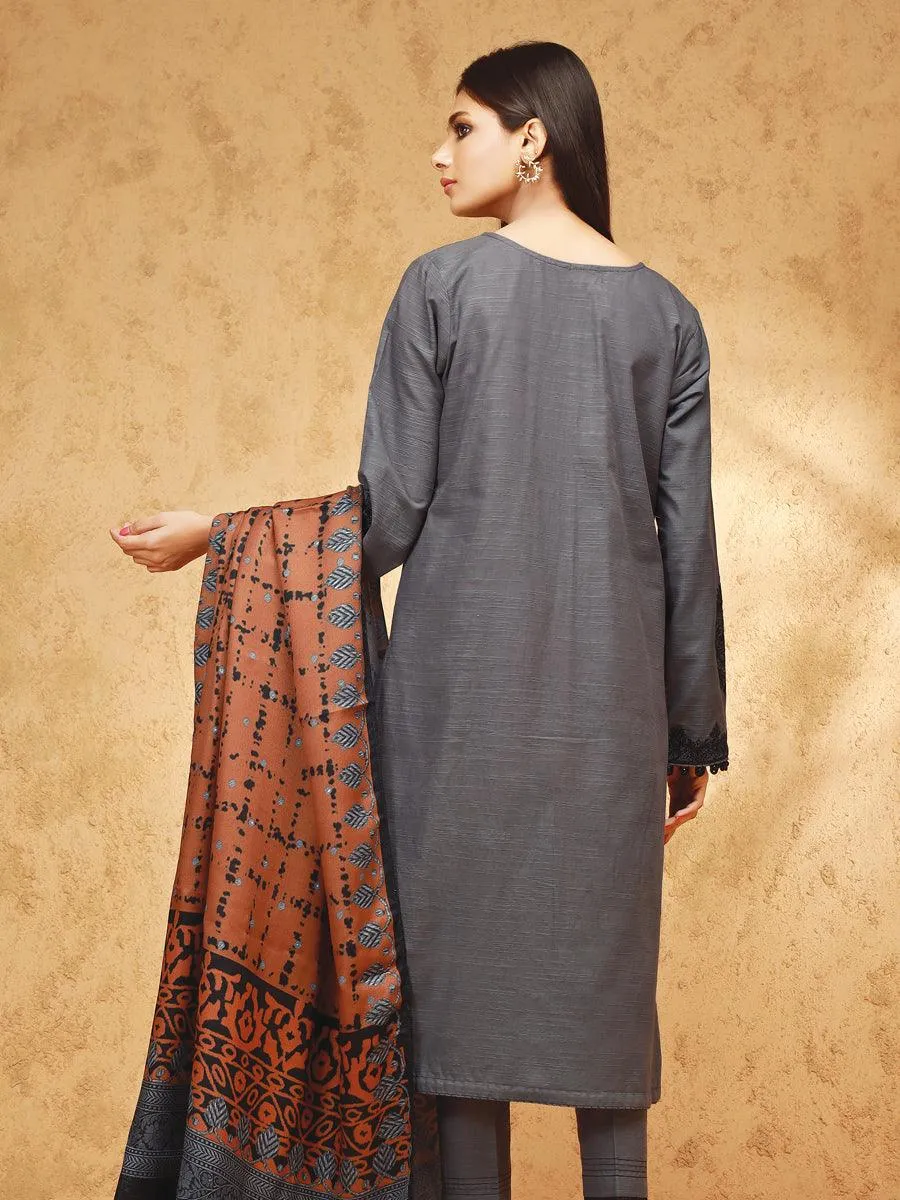 ACE Galleria Embroidered Unstitched 3Pc Marina Twill Suit ACE 12231
