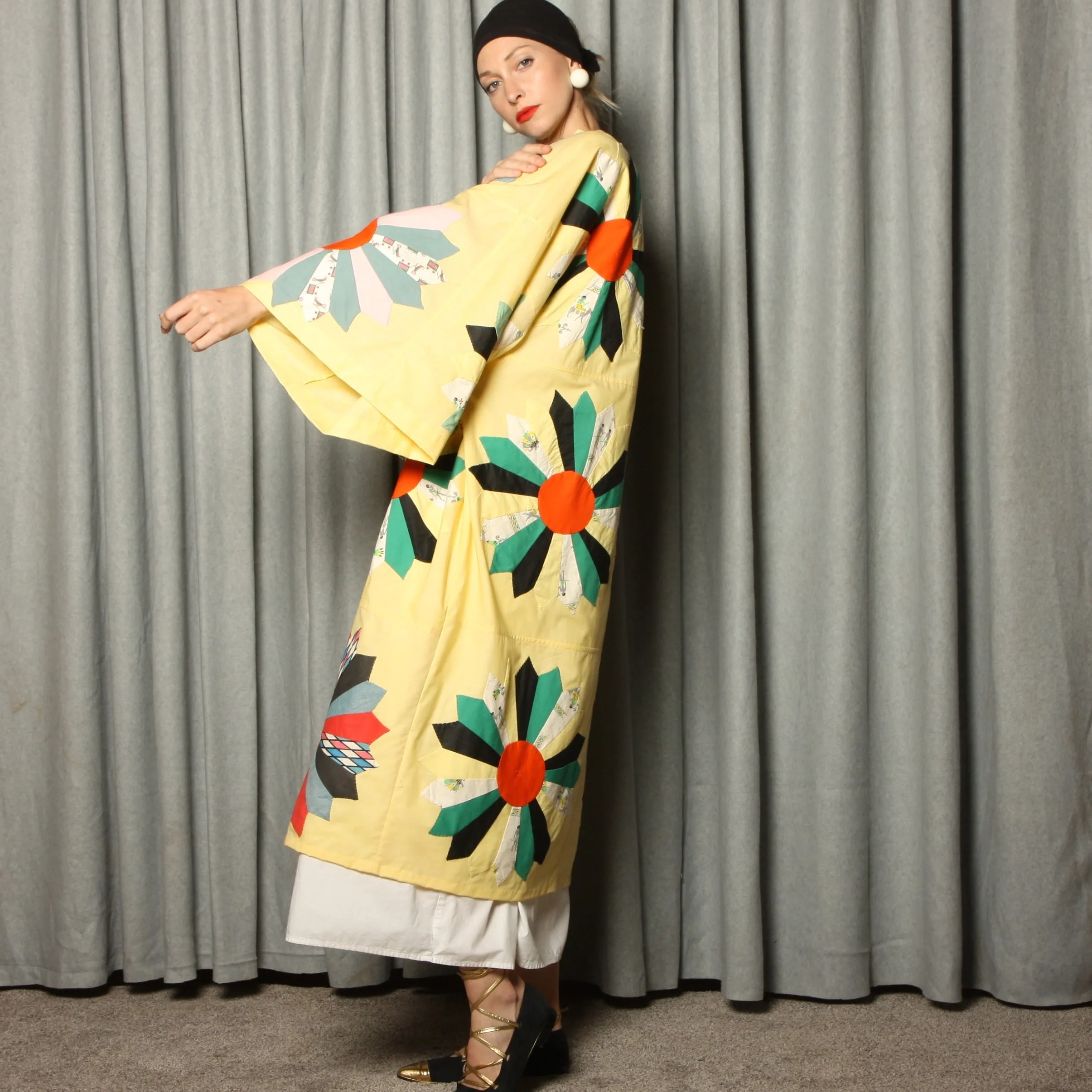 Antique Quilt Kimono Duster