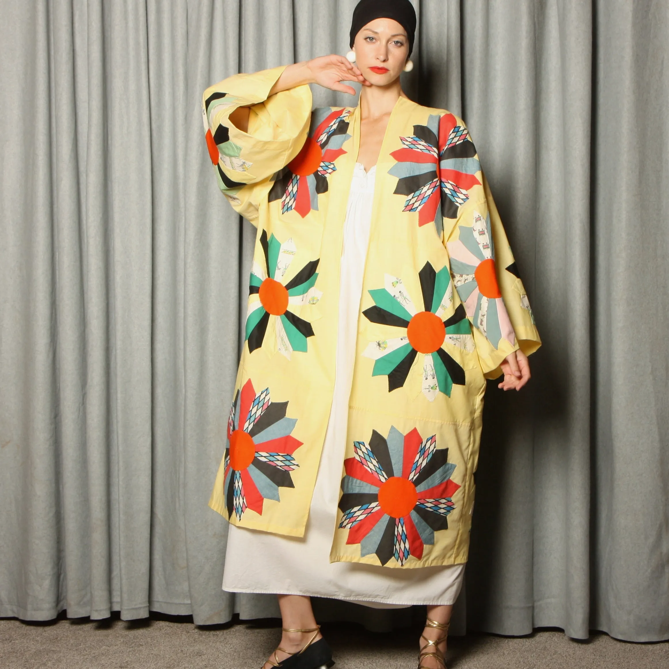 Antique Quilt Kimono Duster