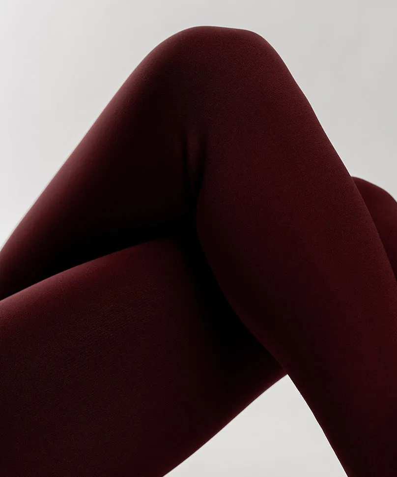 Bordeaux Fur Tights
