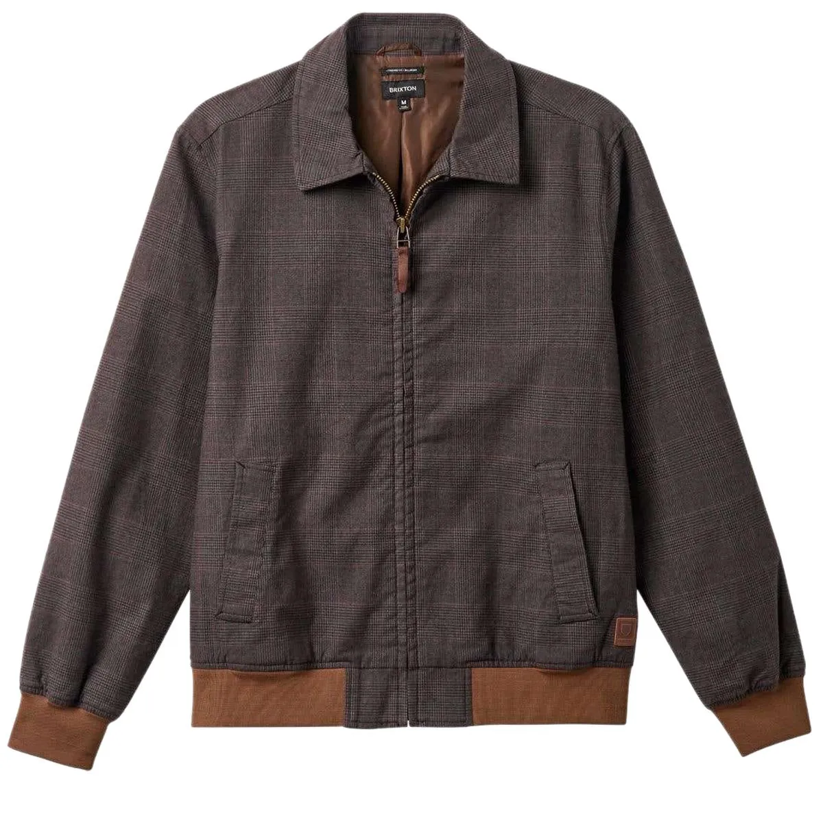 Brixton Dillinger Ht Bomber Jacket - Black Houndstooth