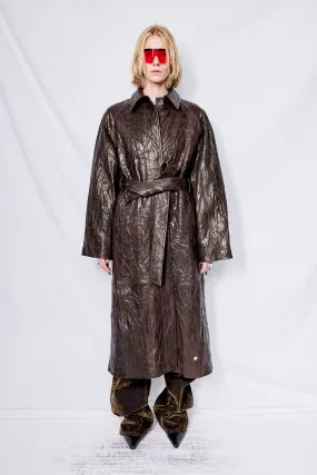 Brown Leather Trench Coat Brown Leather Trench Coat
