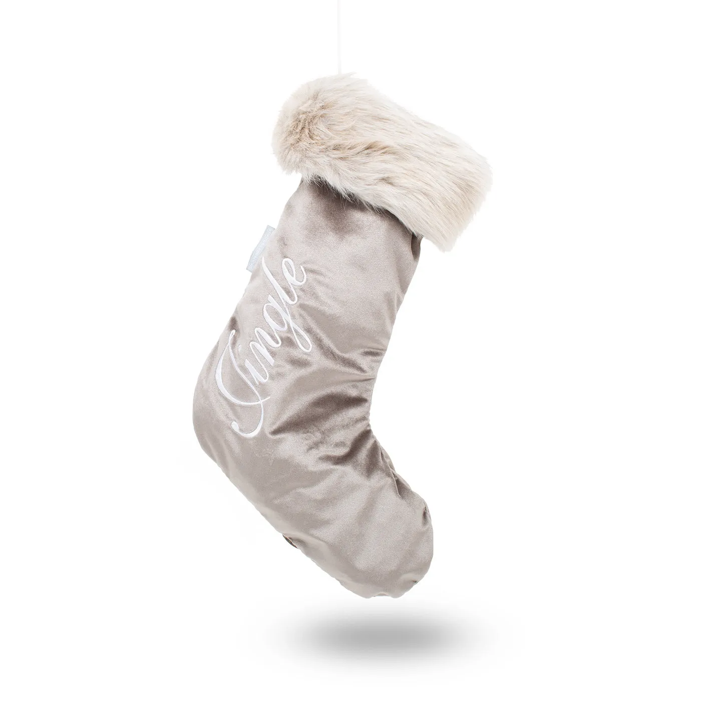 Christmas Stocking in Mink Velvet by Lords & Labradors
