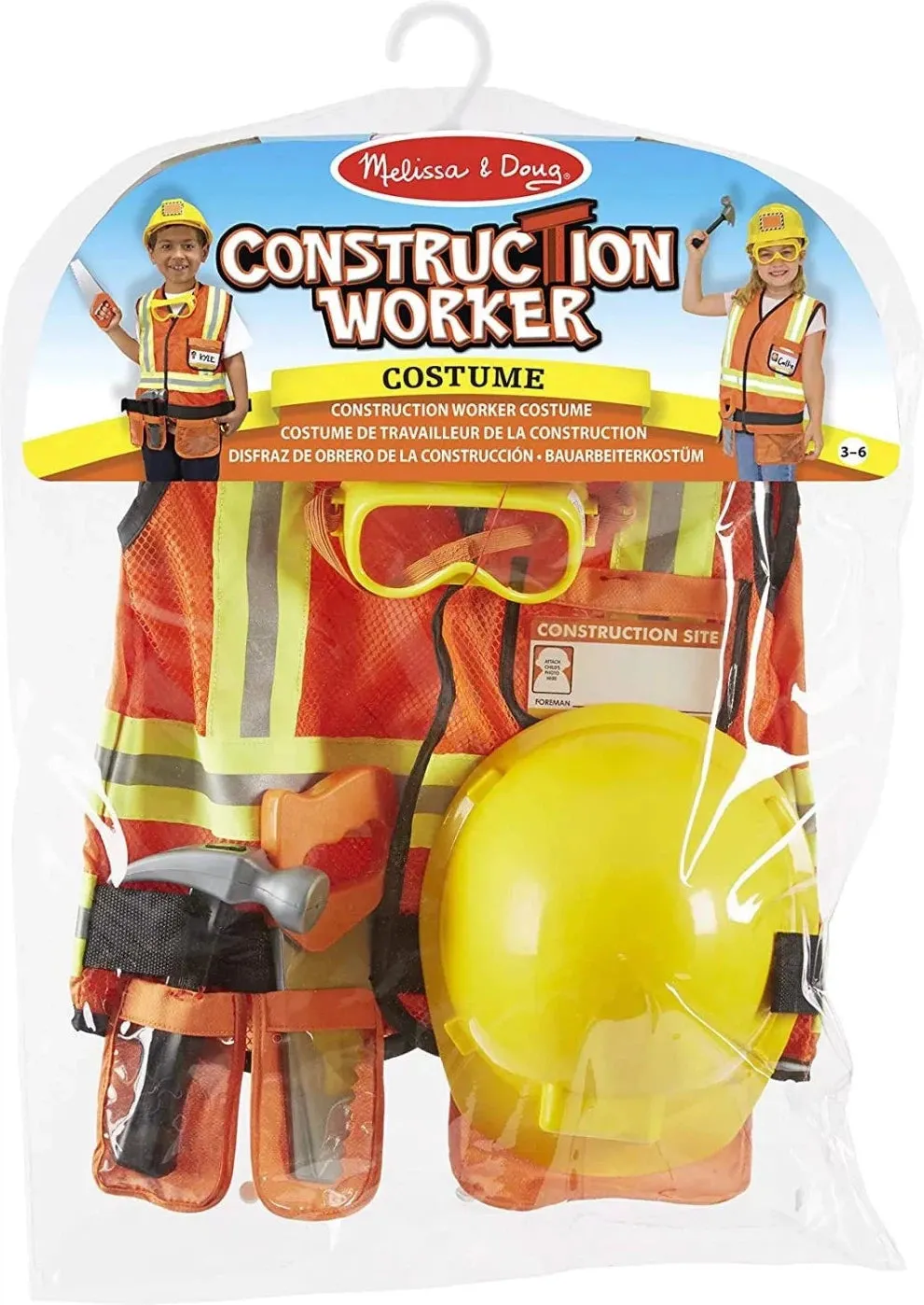 Construction Worker Role Play Costume Set