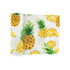 Cotton Muslin Swaddle Blanket - Fresh Pineapple