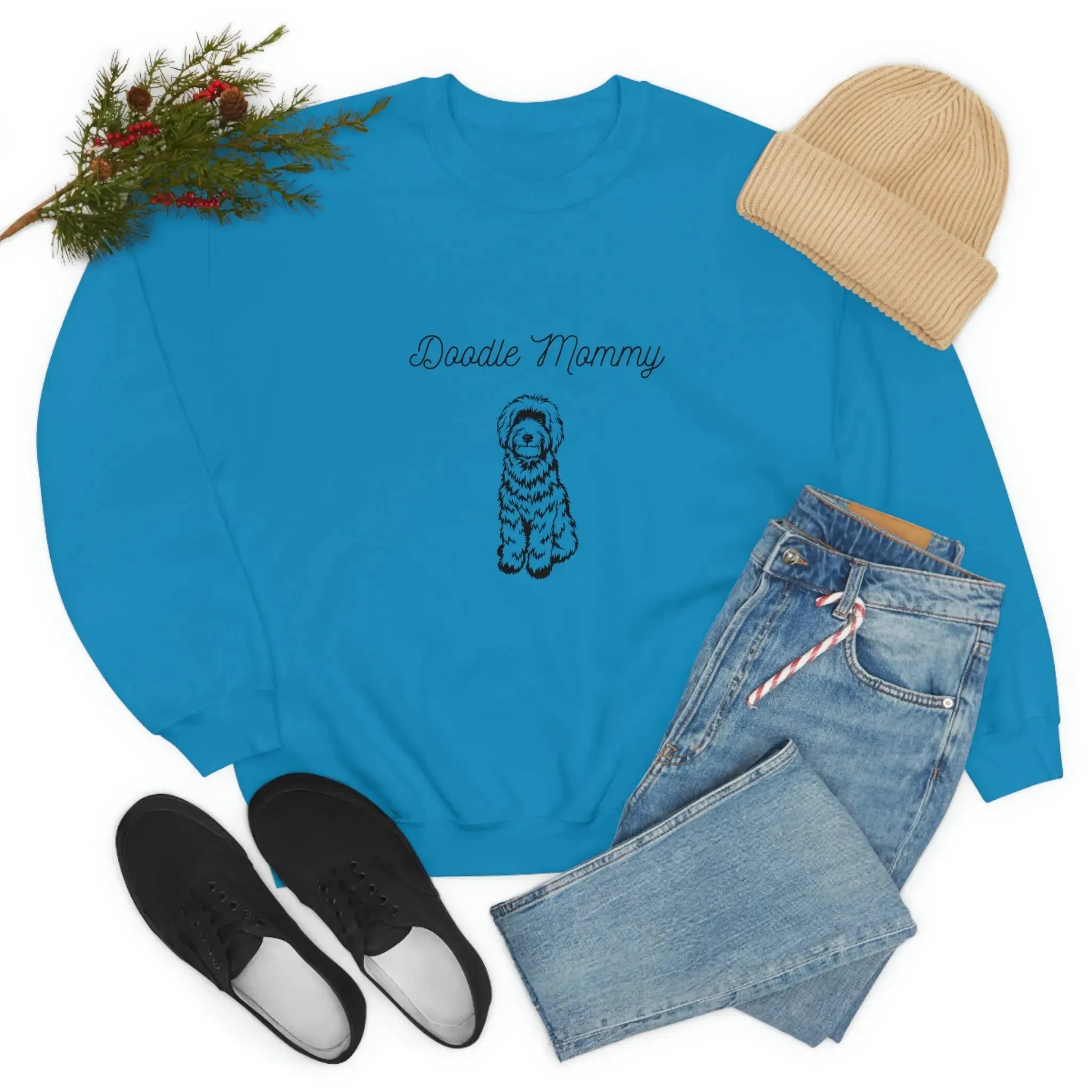 Cute Custom Doodle Mommy Comfy Sweatshirt Gift for Dog Mom Dog Lover Special Gift for Doodle Mom Minidoodle Goldendoodle