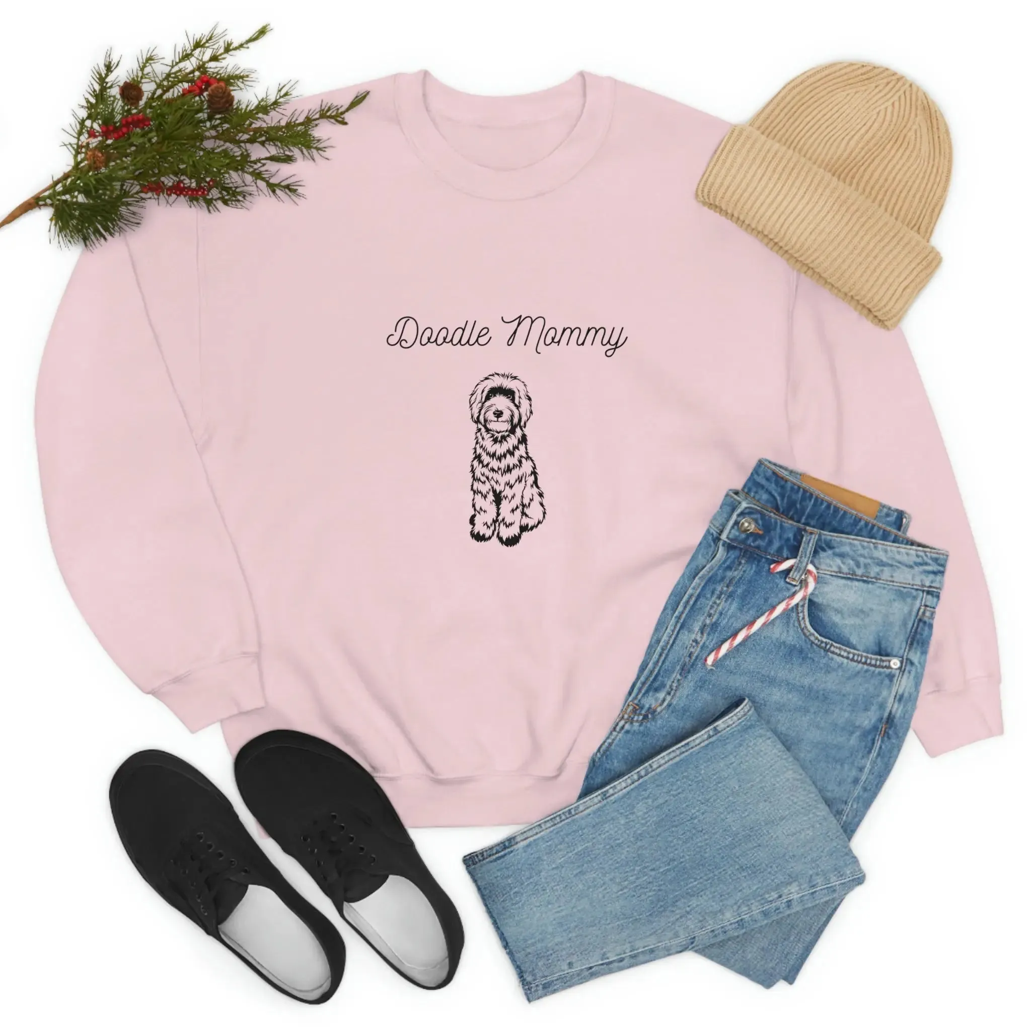 Cute Custom Doodle Mommy Comfy Sweatshirt Gift for Dog Mom Dog Lover Special Gift for Doodle Mom Minidoodle Goldendoodle