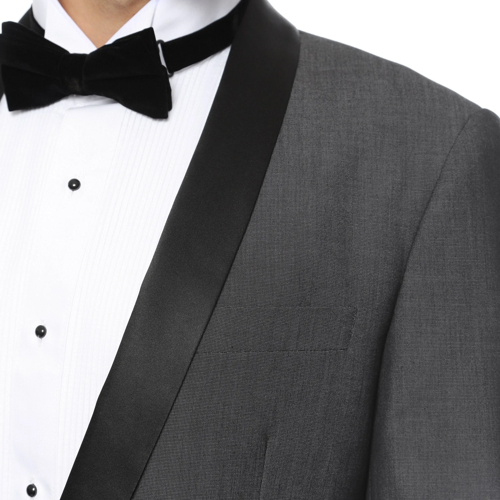 Ferrecci Men's Reno Grey Slim Fit Shawl Lapel 2 Piece Tuxedo Suit Set