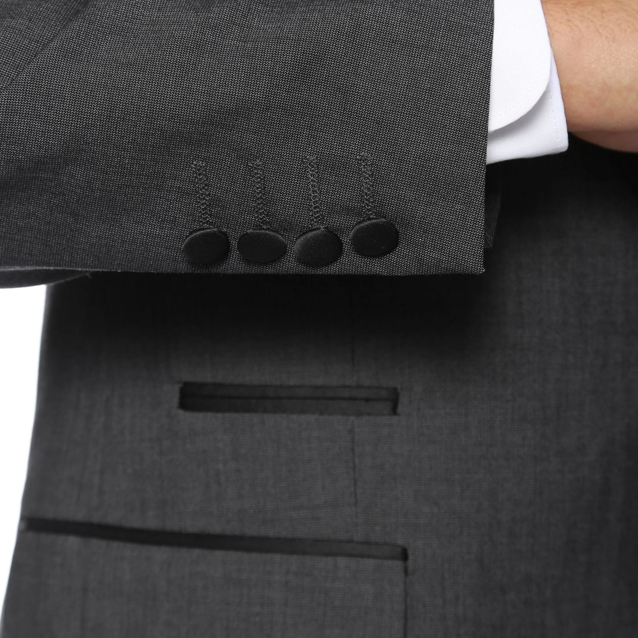 Ferrecci Men's Reno Grey Slim Fit Shawl Lapel 2 Piece Tuxedo Suit Set