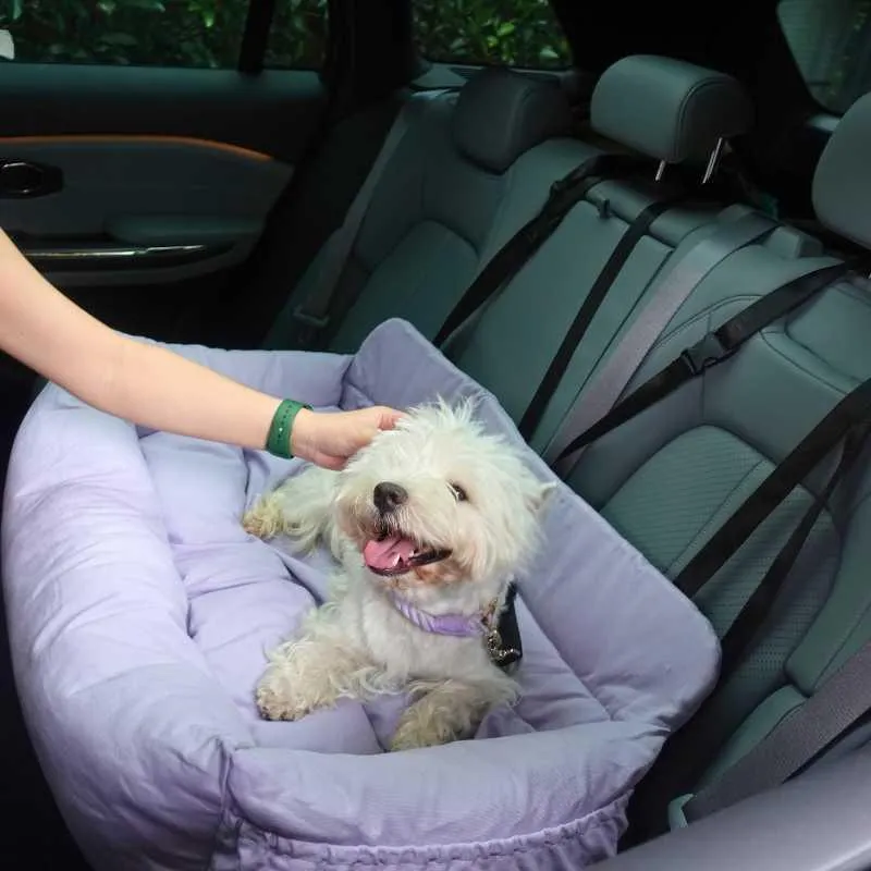 Julibee's Plush Luxury Dog Car Seat | Lavender