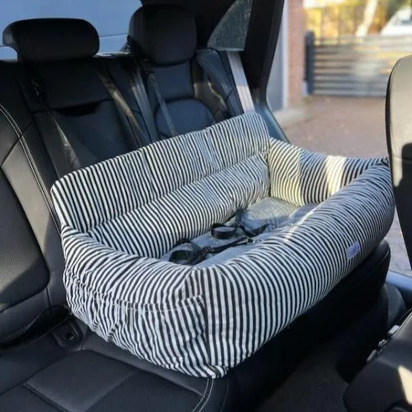 Julibee's Plush Luxury Dog Car Seat | Stripe