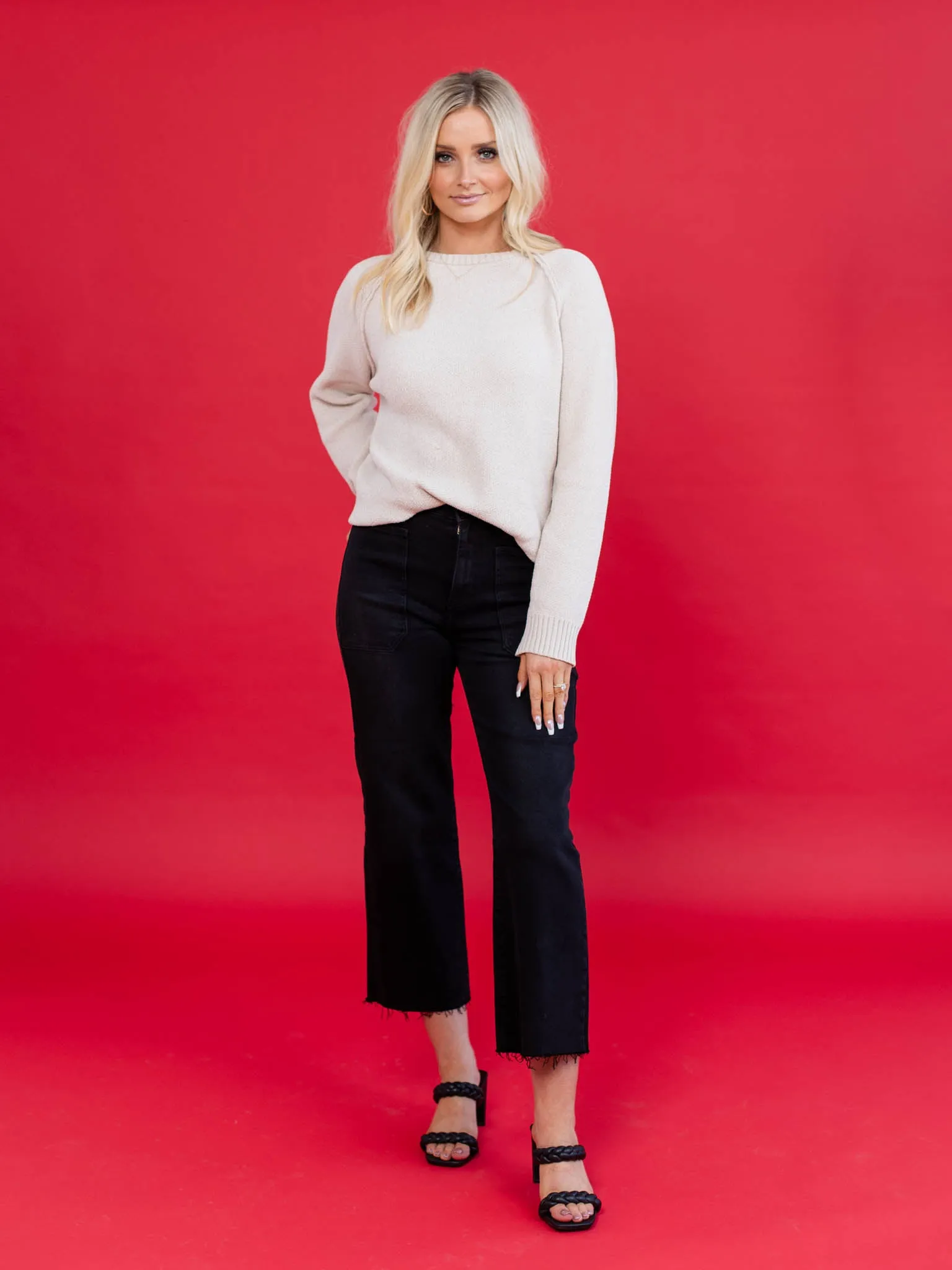 Just Black Washed Black The High Rise Utility Wide Leg
