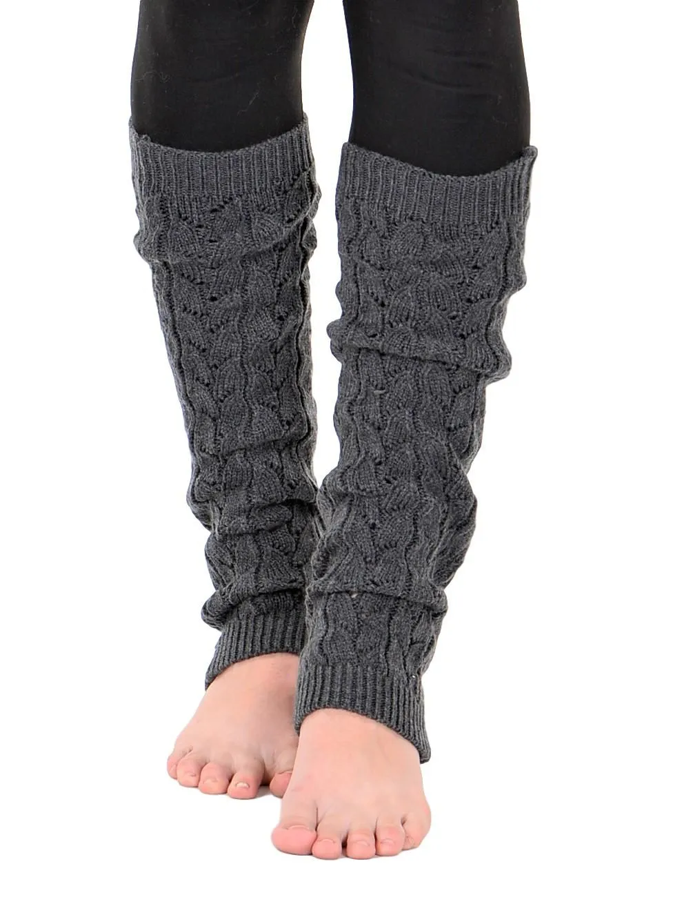 KESIS Women's Cable Knit Leg Warmers Knitted Crochet Long Socks