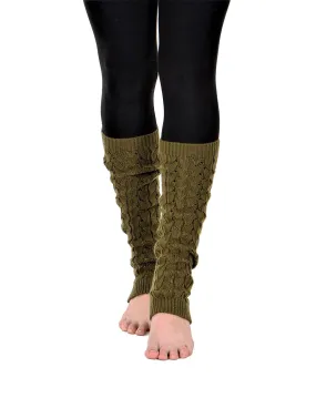 KESIS Women's Cable Knit Leg Warmers Knitted Crochet Long Socks