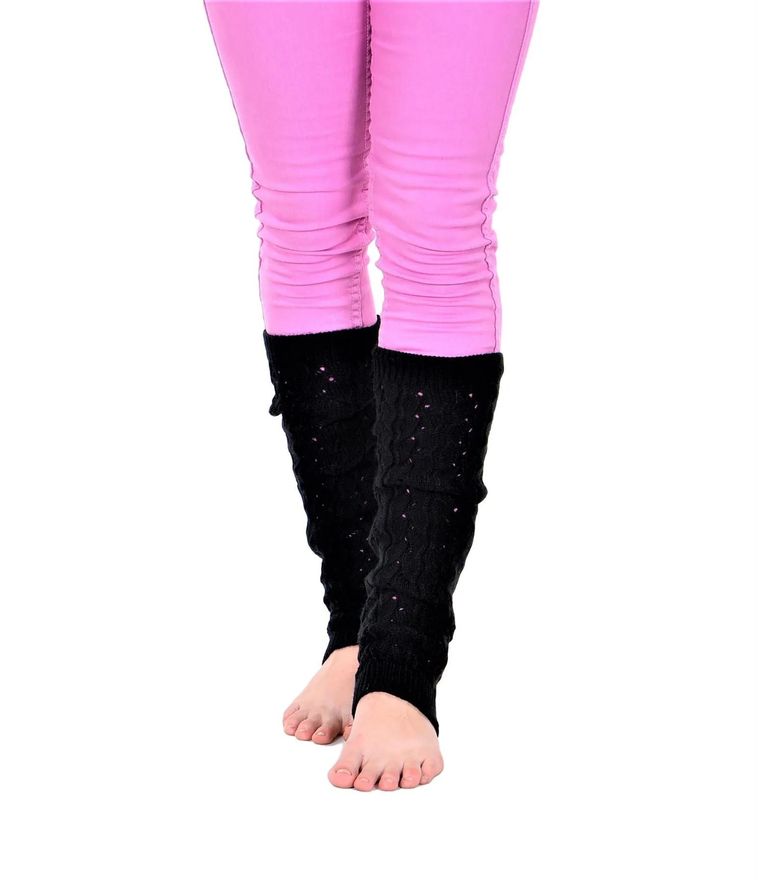 KESIS Women's Cable Knit Leg Warmers Knitted Crochet Long Socks