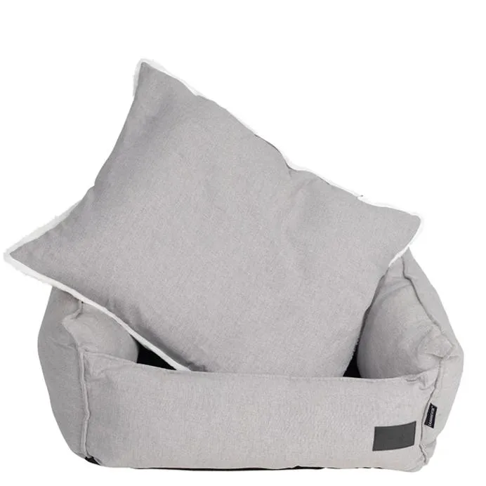 Linen Look Luxe Trim Stone High Side Bed with Removable Parts