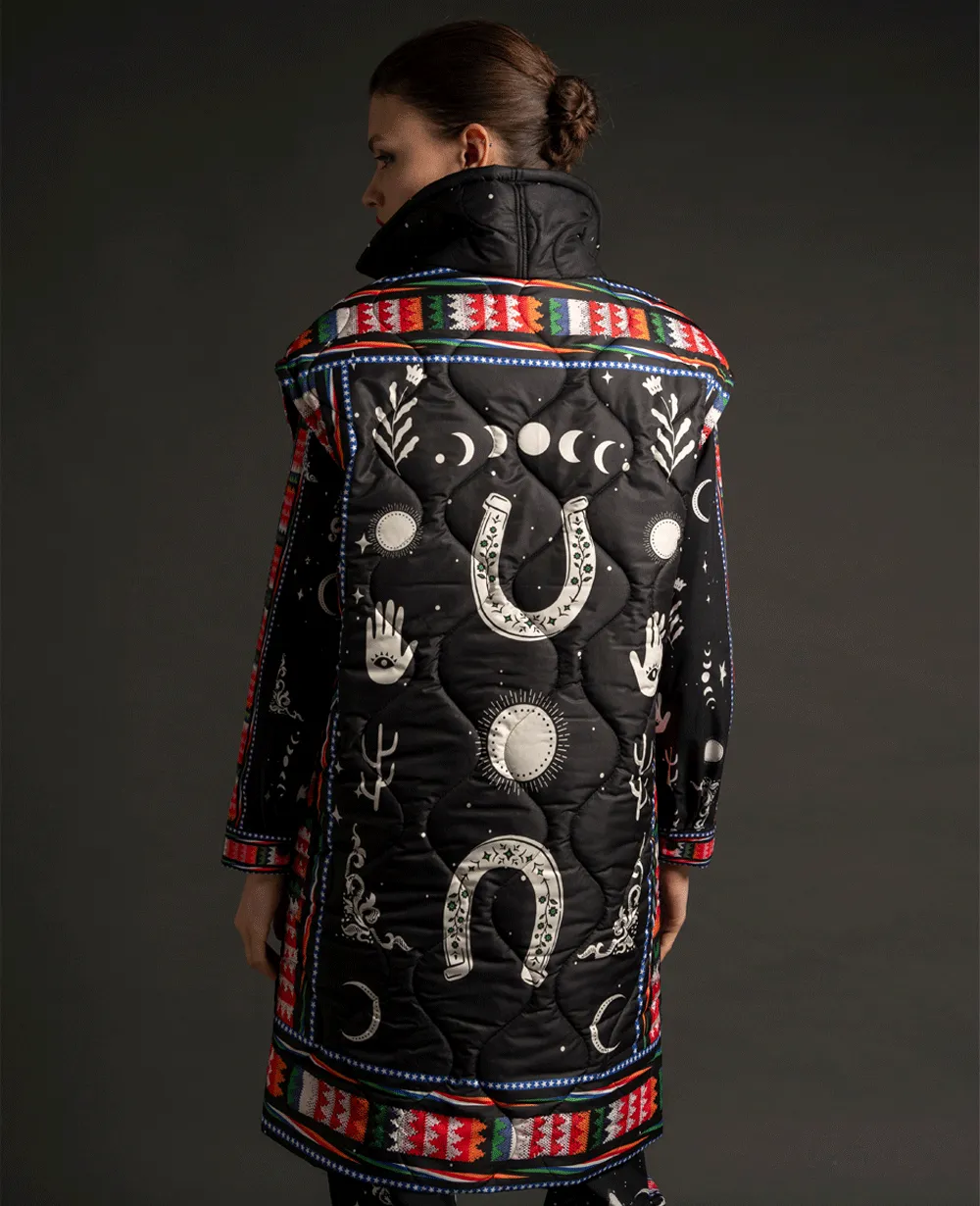LONG VEST "PONY" MULTICOLOR