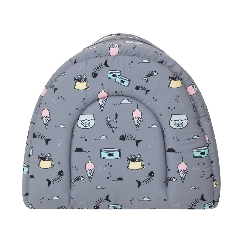 Moggy Treats Grey Hooded Pet House