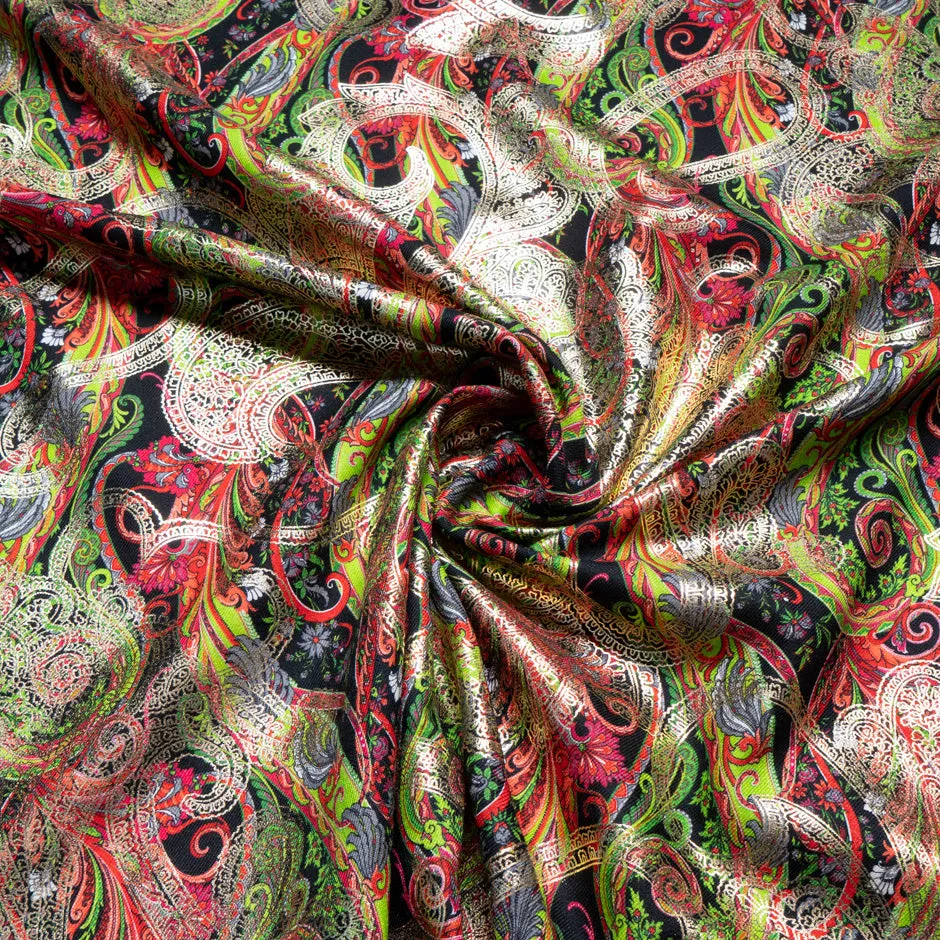 Multi-Coloured & Gold Laminate Pure Wool
