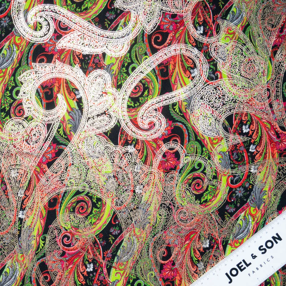 Multi-Coloured & Gold Laminate Pure Wool