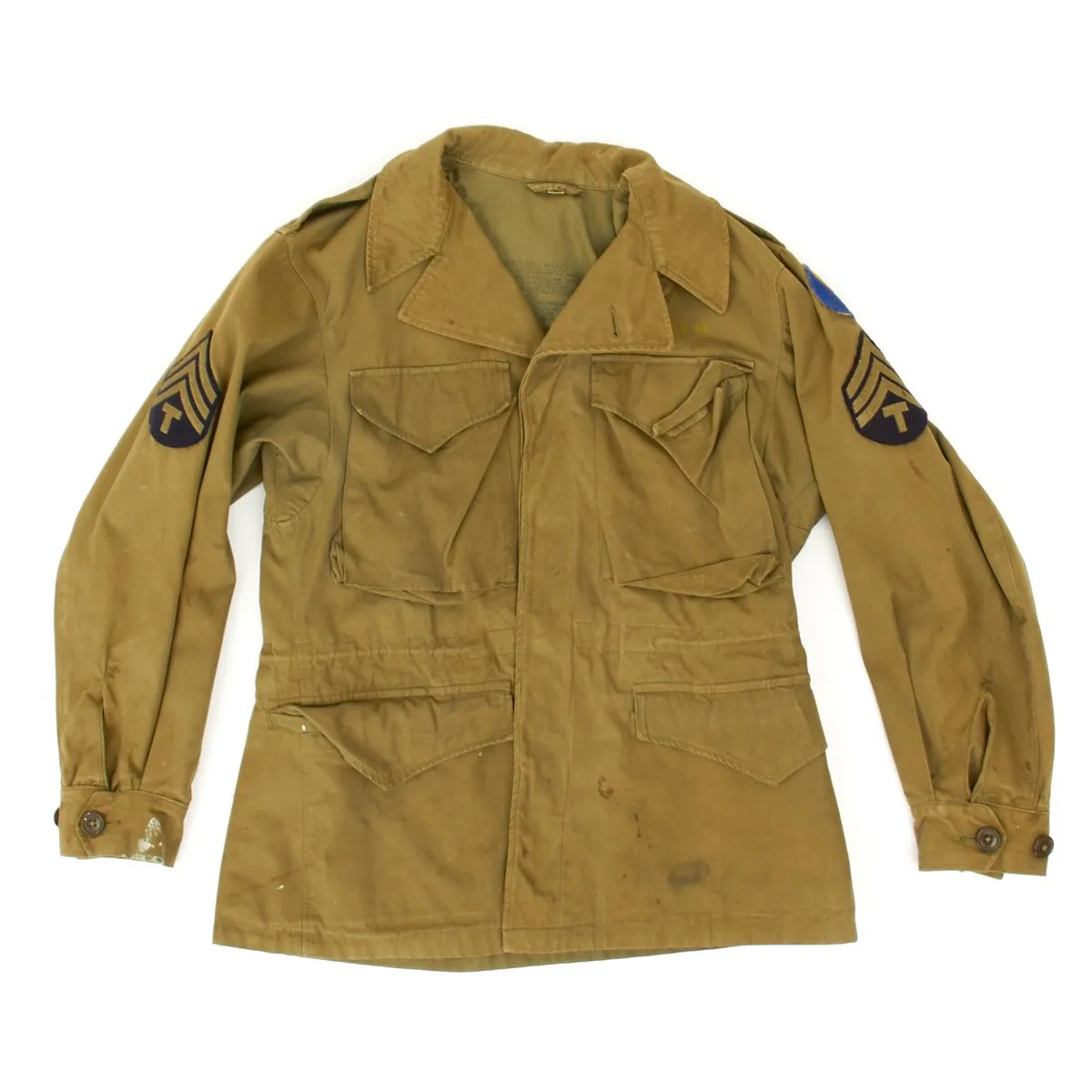 Original U.S. WWII 61st Fighter Squadron Named M-1943 M43 Field Jacket