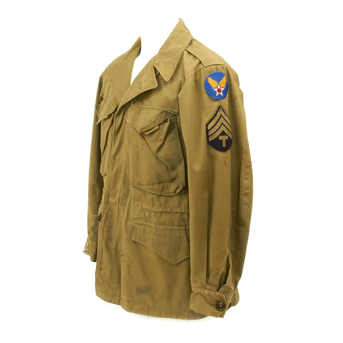 Original U.S. WWII 61st Fighter Squadron Named M-1943 M43 Field Jacket