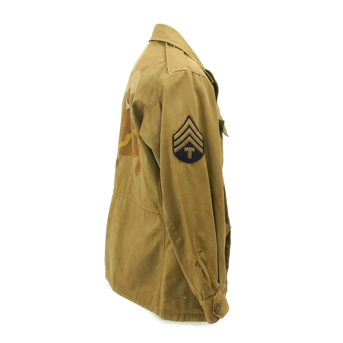 Original U.S. WWII 61st Fighter Squadron Named M-1943 M43 Field Jacket