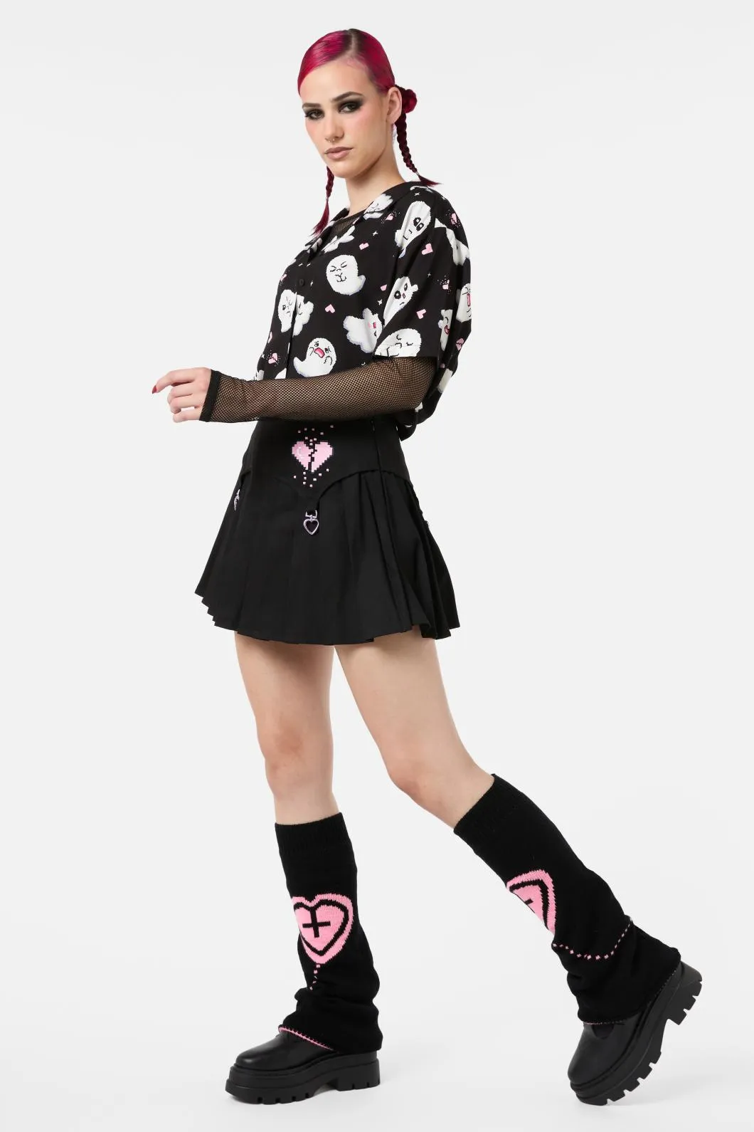 Pink & Black Leg Warmers