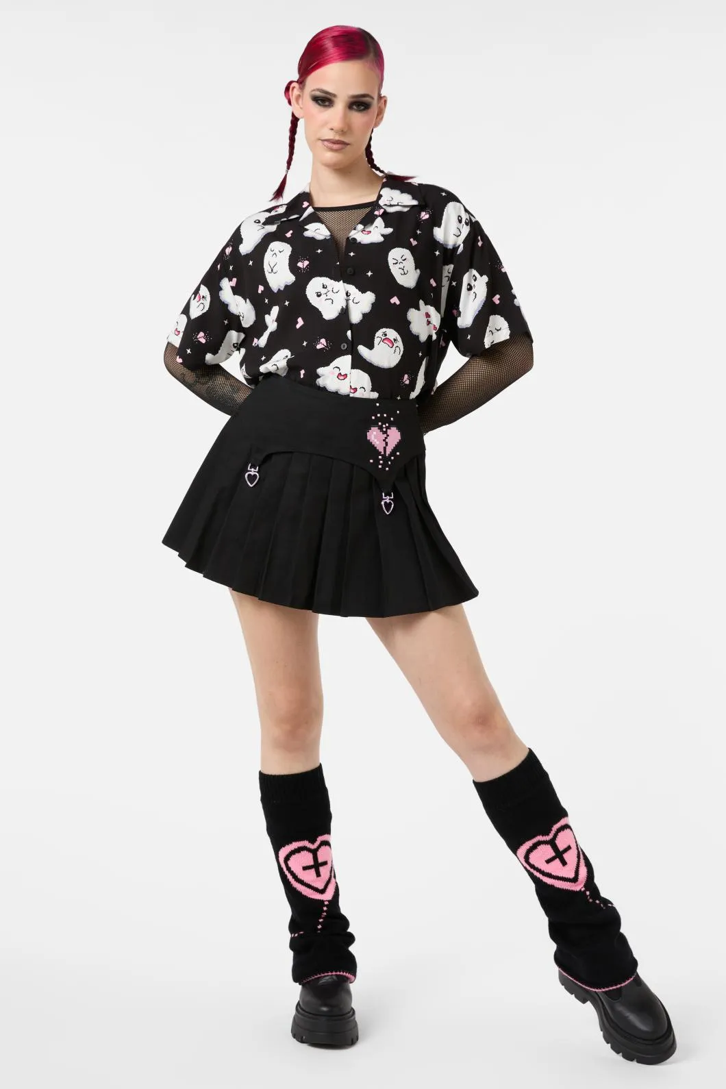 Pink & Black Leg Warmers
