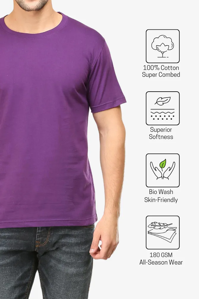Purple T-shirt for men