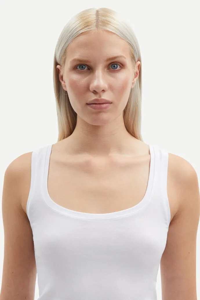 Sue Solid Vest White