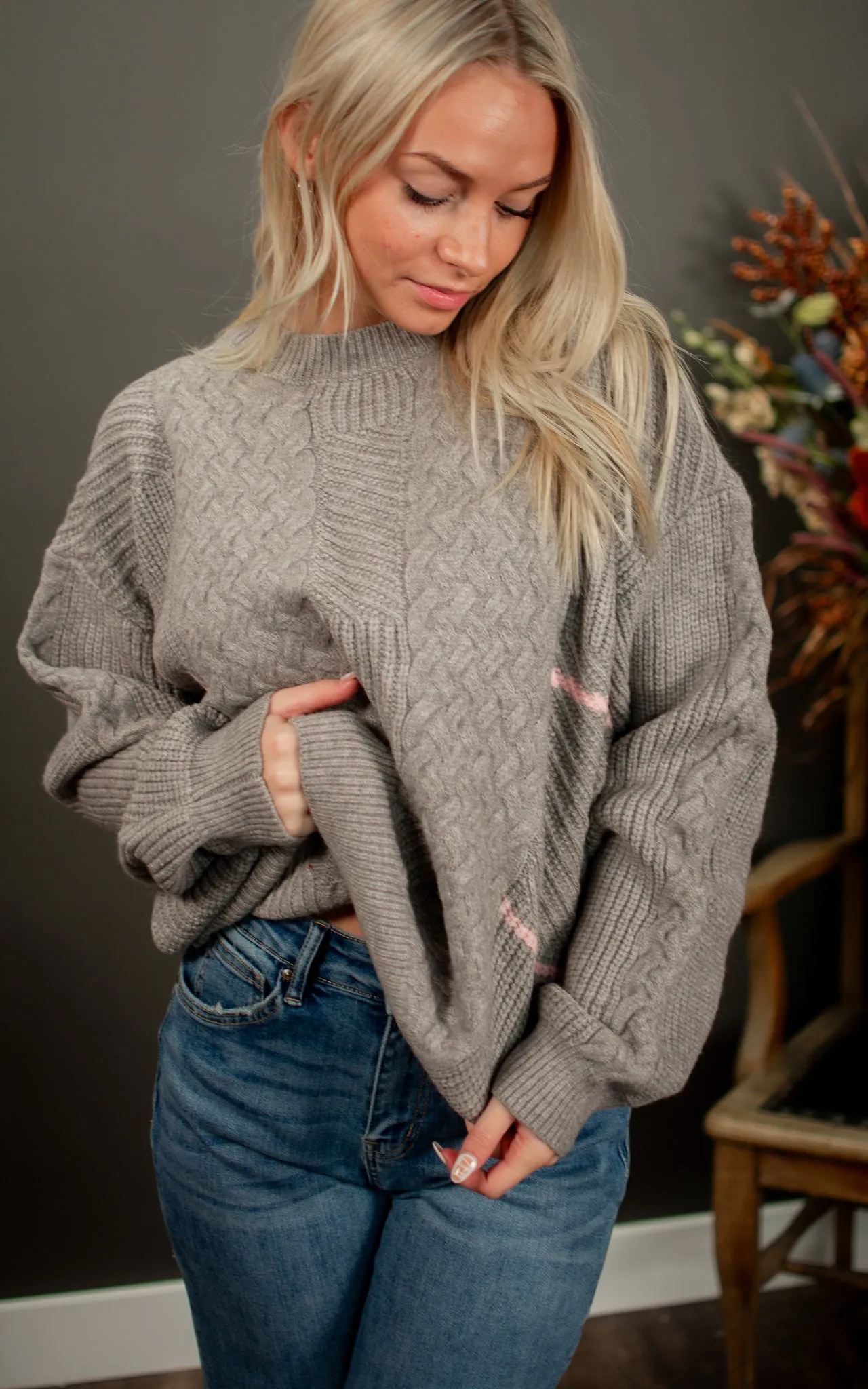 Sugar Plum Cable Sweater