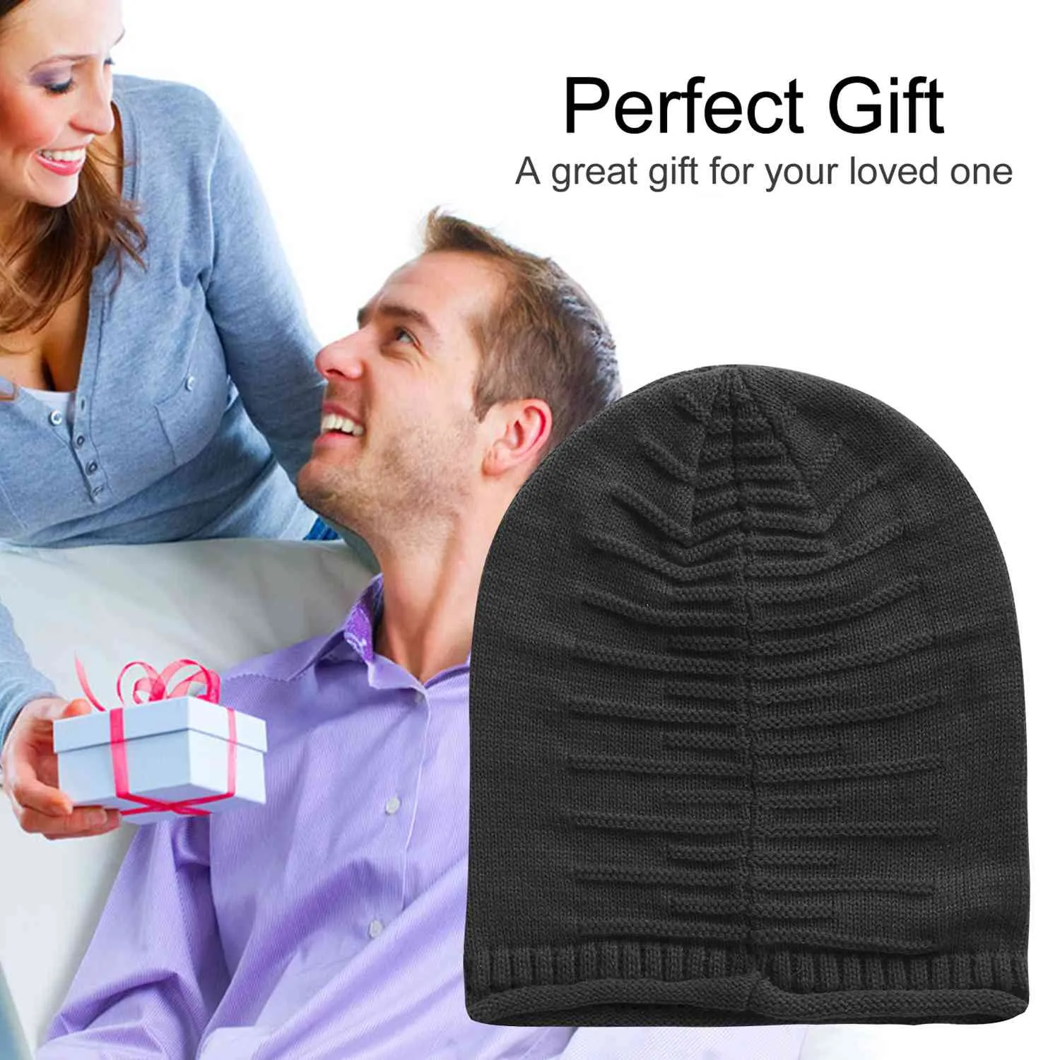 Unisex Knit Beanie Slouchy Baggy Hat