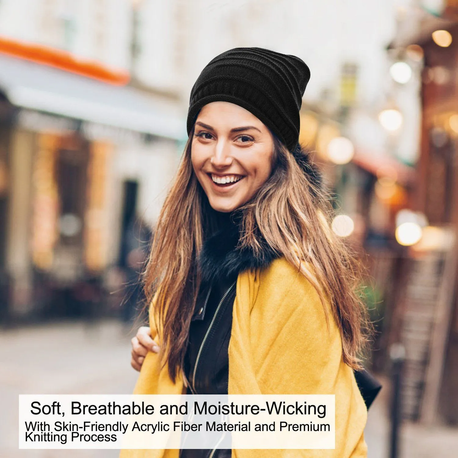 Unisex Knit Beanie Slouchy Baggy Hat