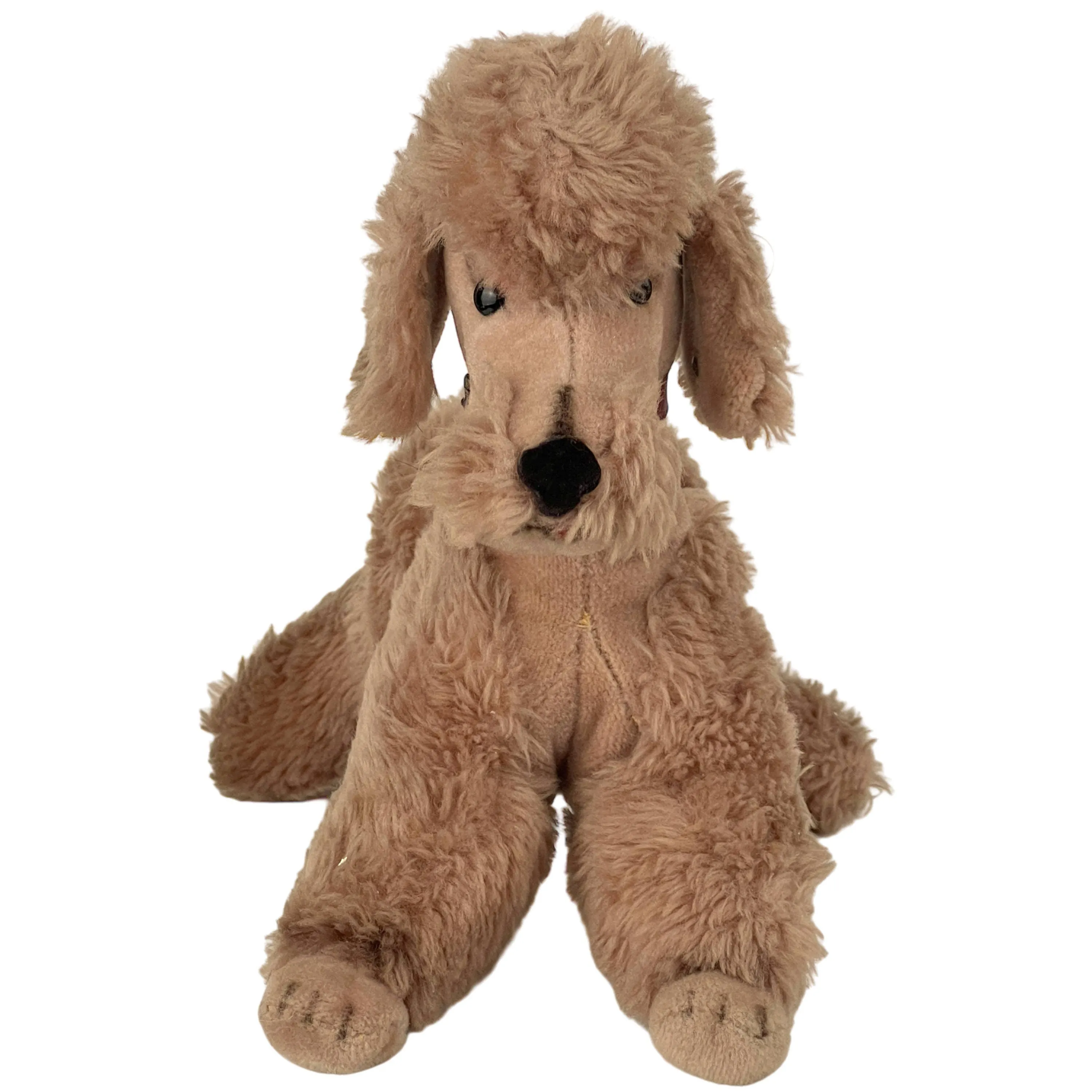 Vintage 1950s 60s Steiff Cosy Snobby Poodle Dog w Button 24 cm