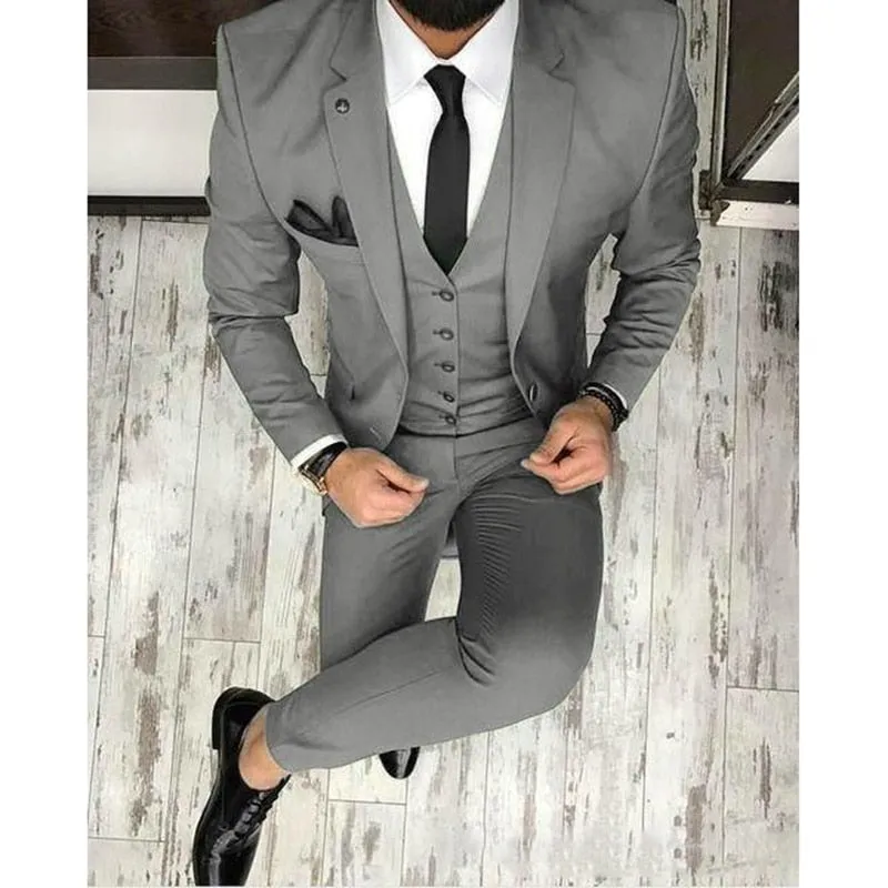 xiangtuibao Olive Green Mens Suits For Groom Tuxedos Notched Lapel Slim Fit Blazer Three Piece Jacket Pants Vest Man Tailor Made Clothing